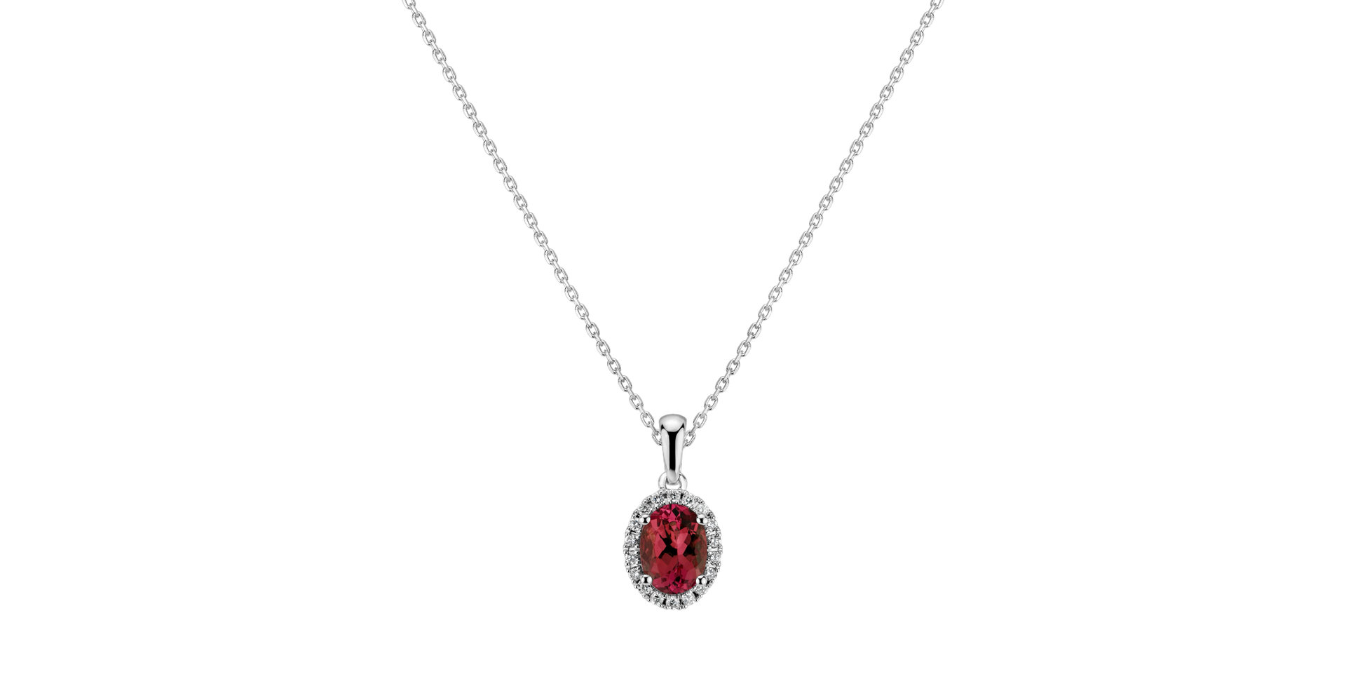 Přívěsok s rubínom a diamantmi Princess Essence