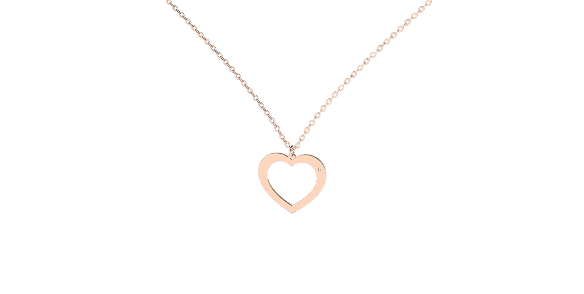 Náhrdelník s diamantom One Heart