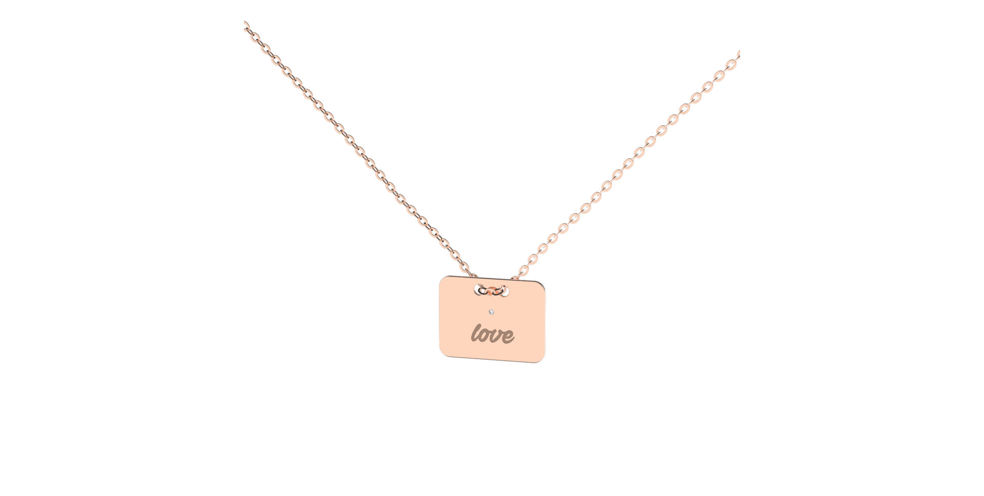 Náhrdelník s diamantom Military Amour