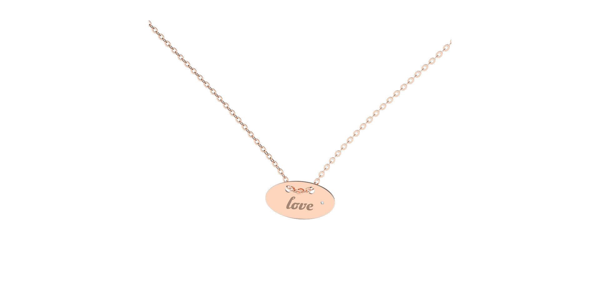 Náhrdelník s diamantom Love Y