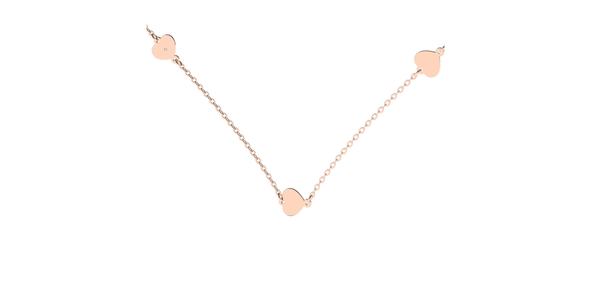 Náhrdelník s diamantom Little Heart