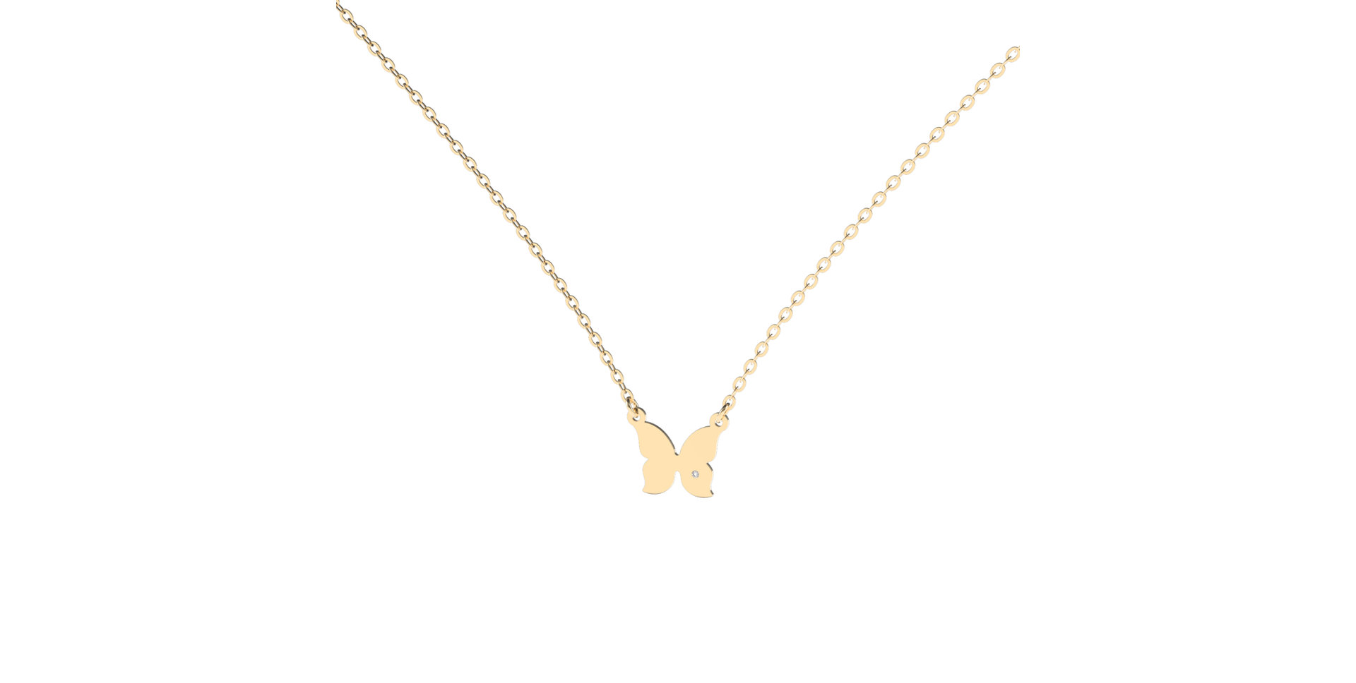 Náhrdelník s diamantom Extra Butterfly
