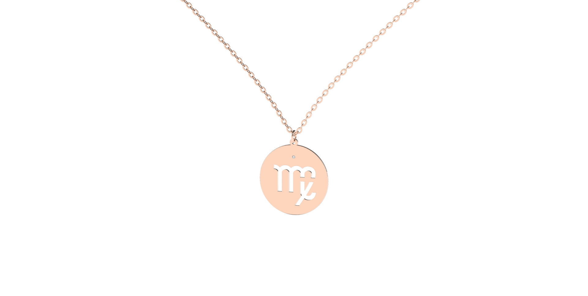 Náhrdelník s diamantom Virgo