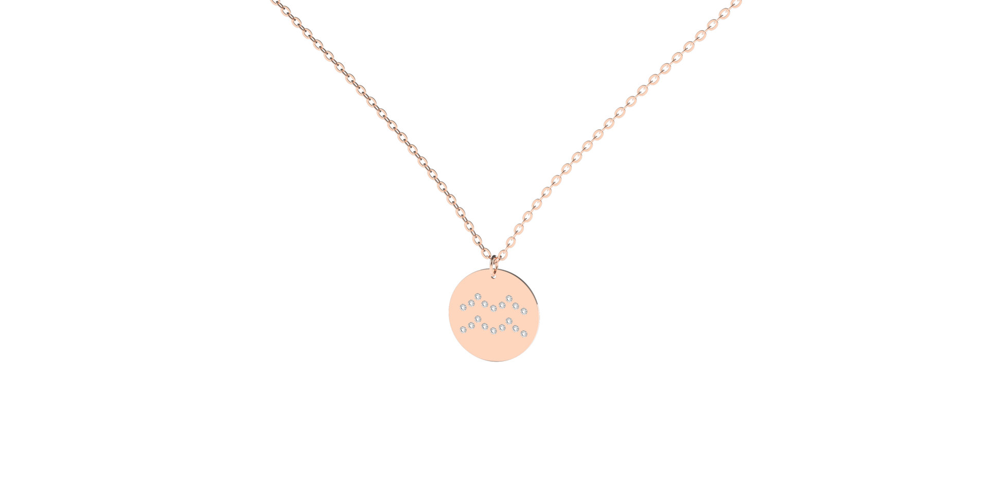 Náhrdelník s diamantmi Aquarius