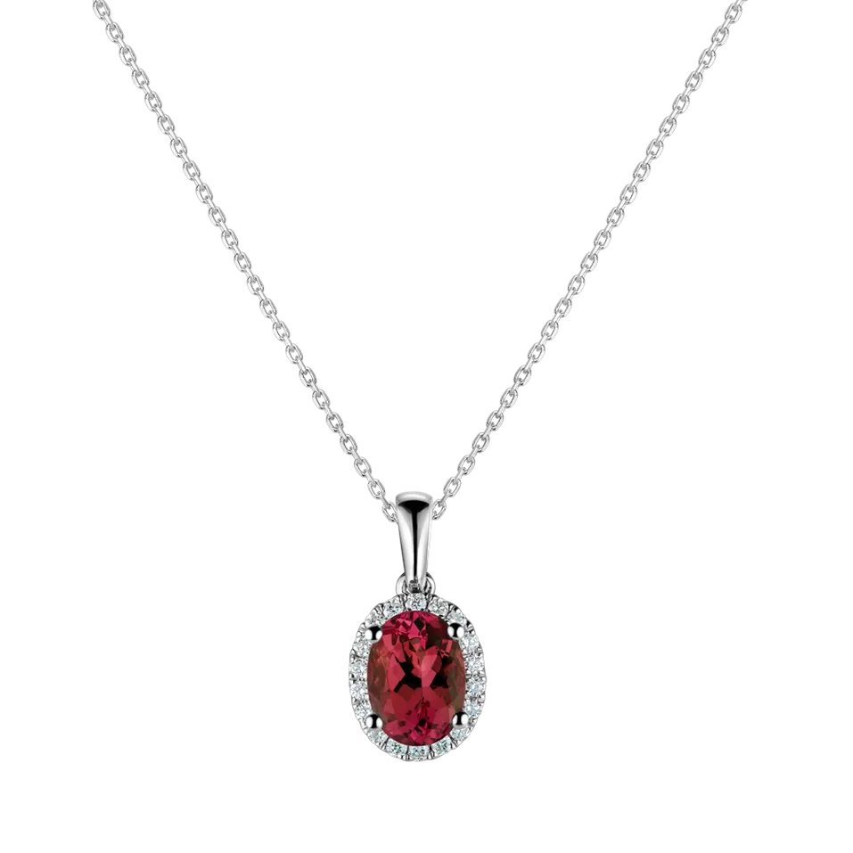 Přívěsok s rubínom a diamantmi Princess Essence