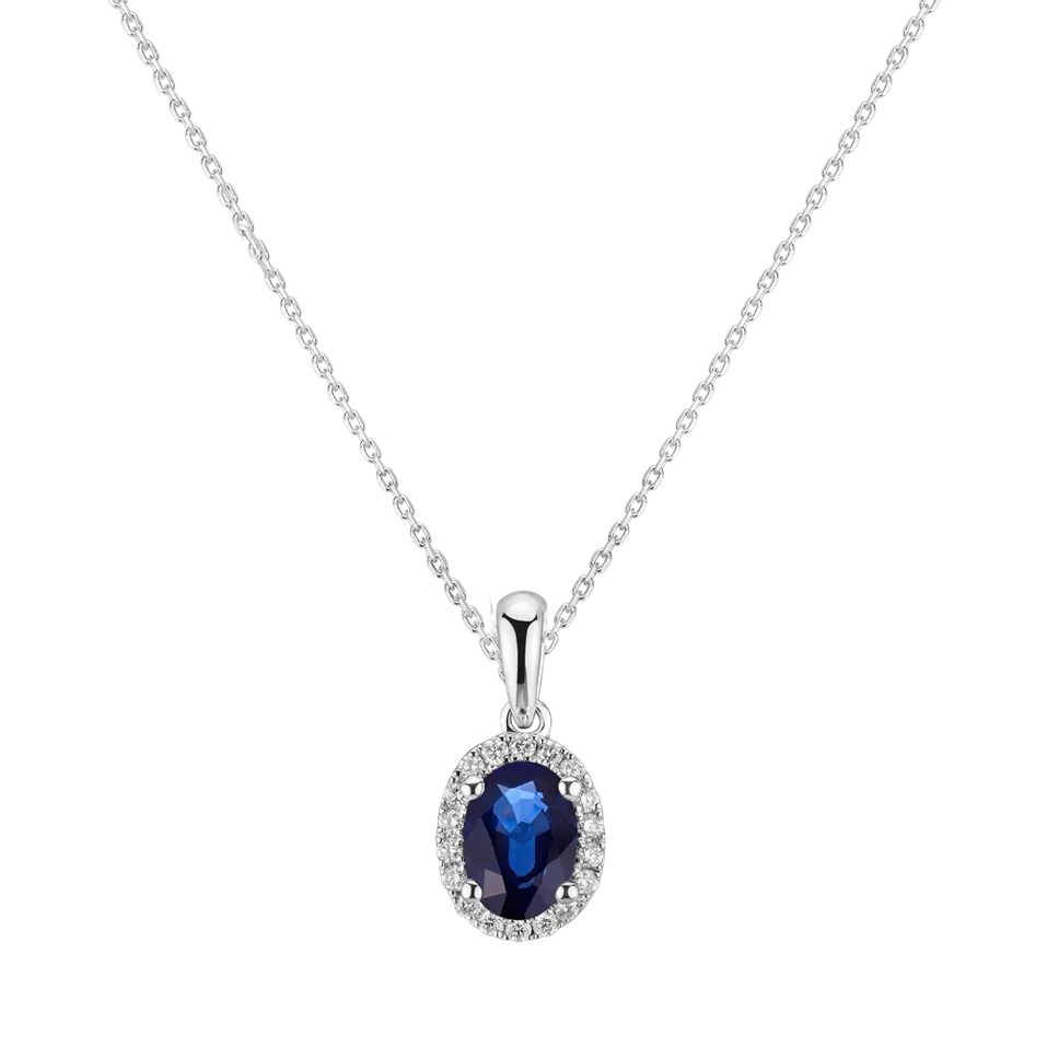 Přívěsok so zafírom a diamantmi Princess Essence