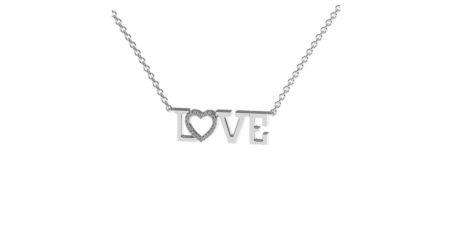Náhrdelník s diamantmi Shimmer Love