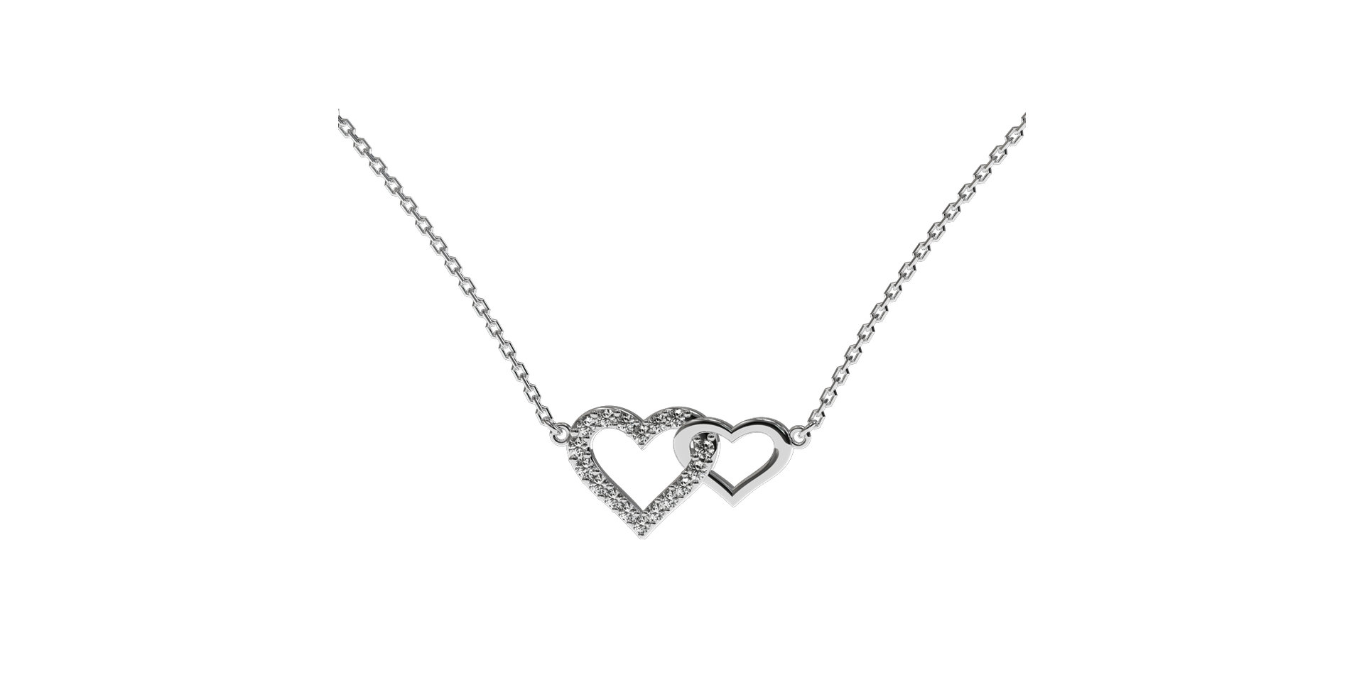 Náhrdelník s diamantmi Precious Hearts
