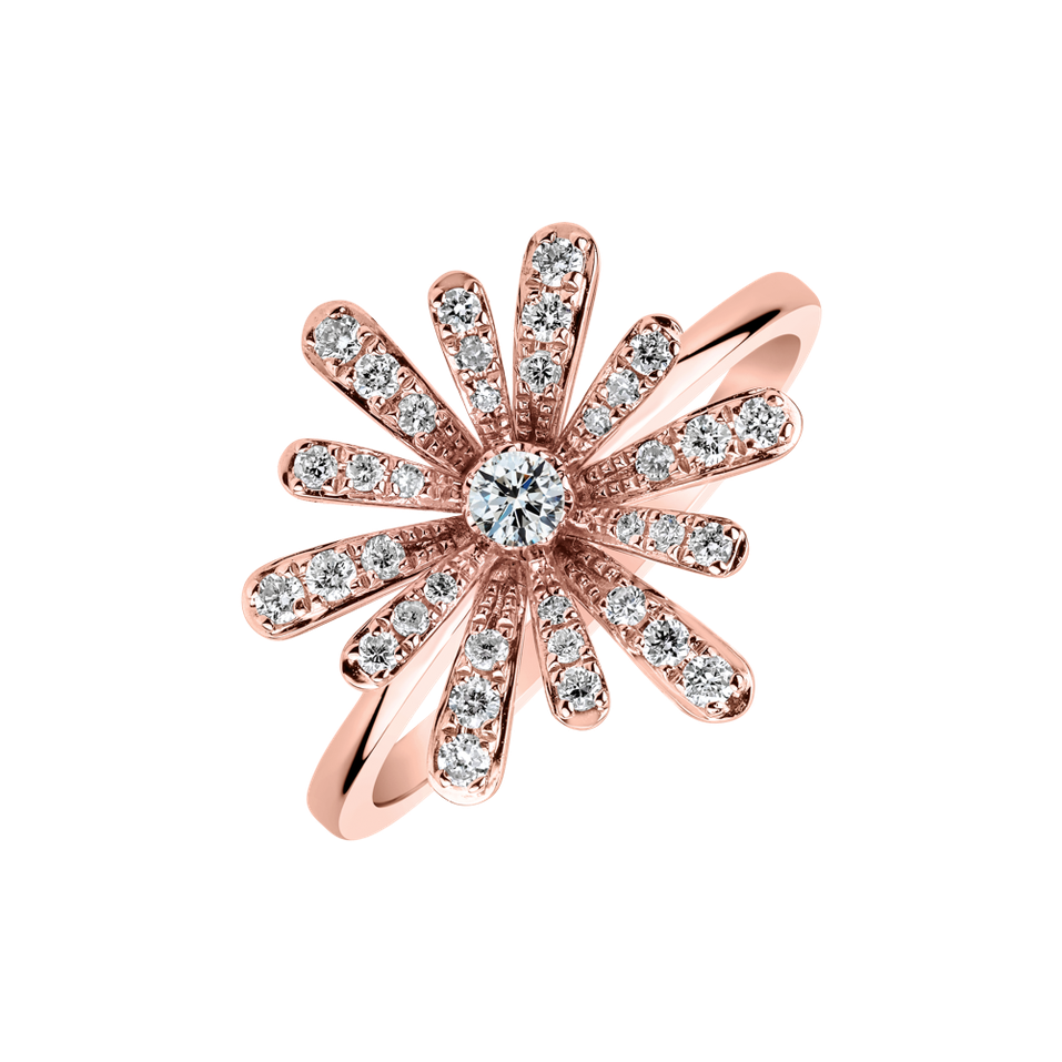 Prsteň s diamantmi Starflower