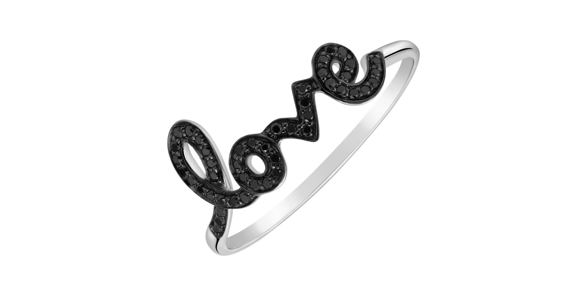 Prsteň s diamantmi Word Love