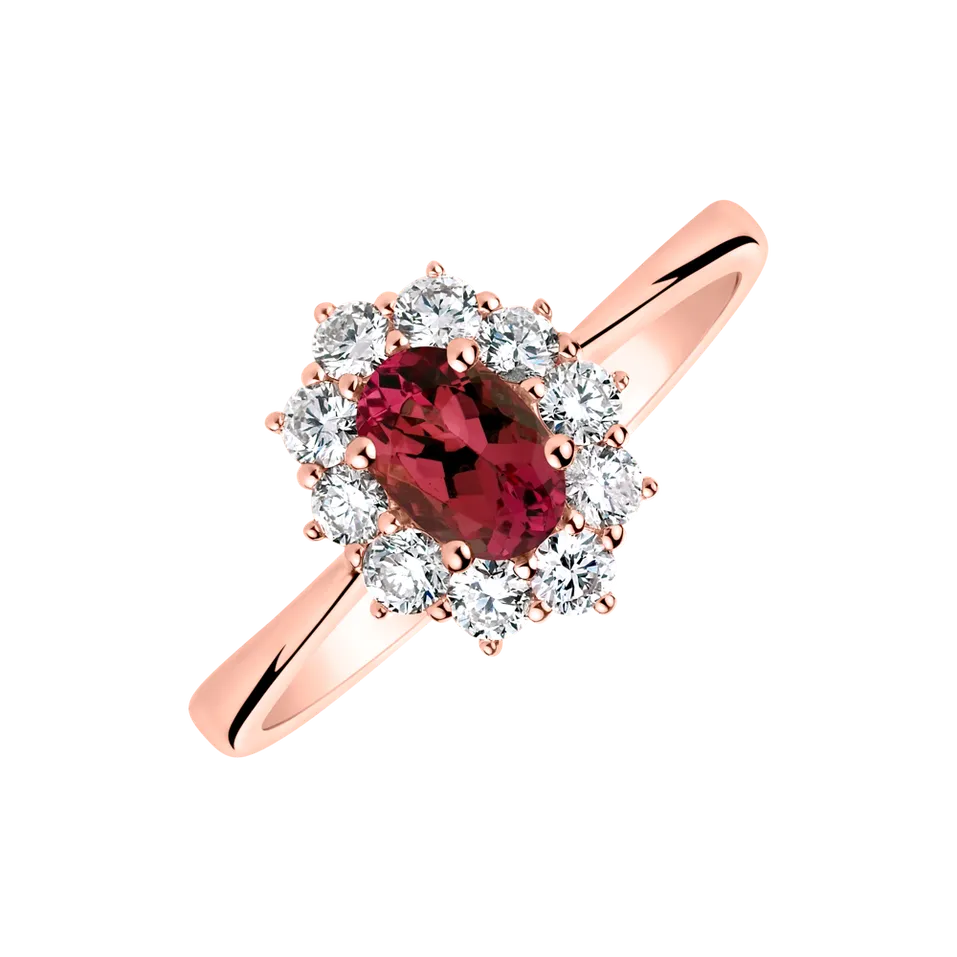 Prsteň s rubínom a diamantmi Princess Joy
