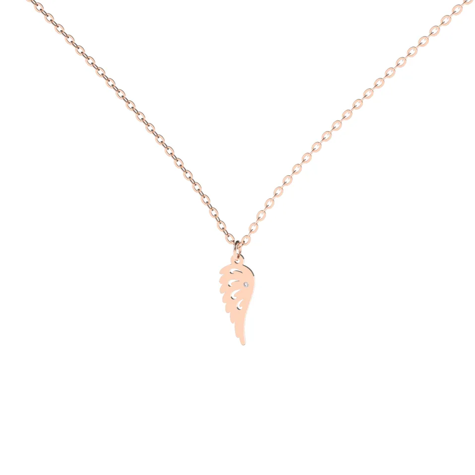Náhrdelník s diamantom Diamond Wing