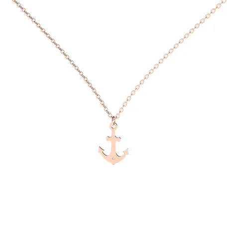 Náhrdelník s diamantom Diamond Anchor