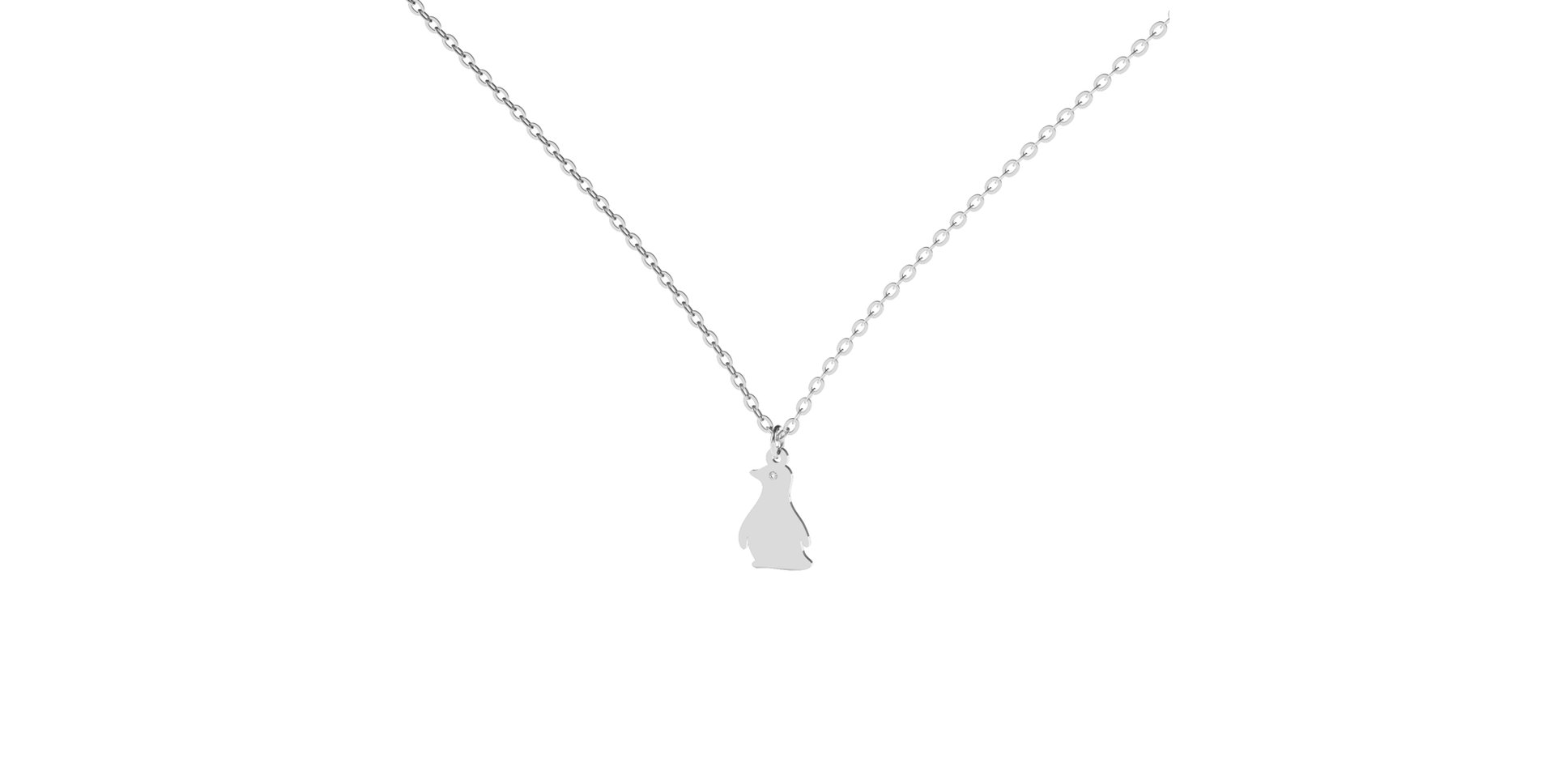 Náhrdelník s diamantom Little Penguin
