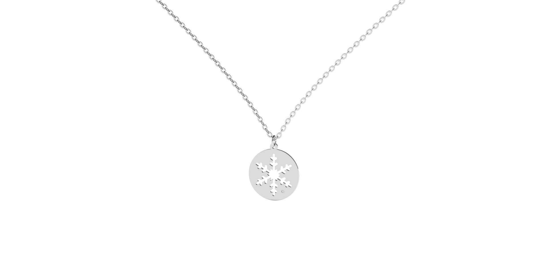 Náhrdelník s diamantom Diamond Snowflake