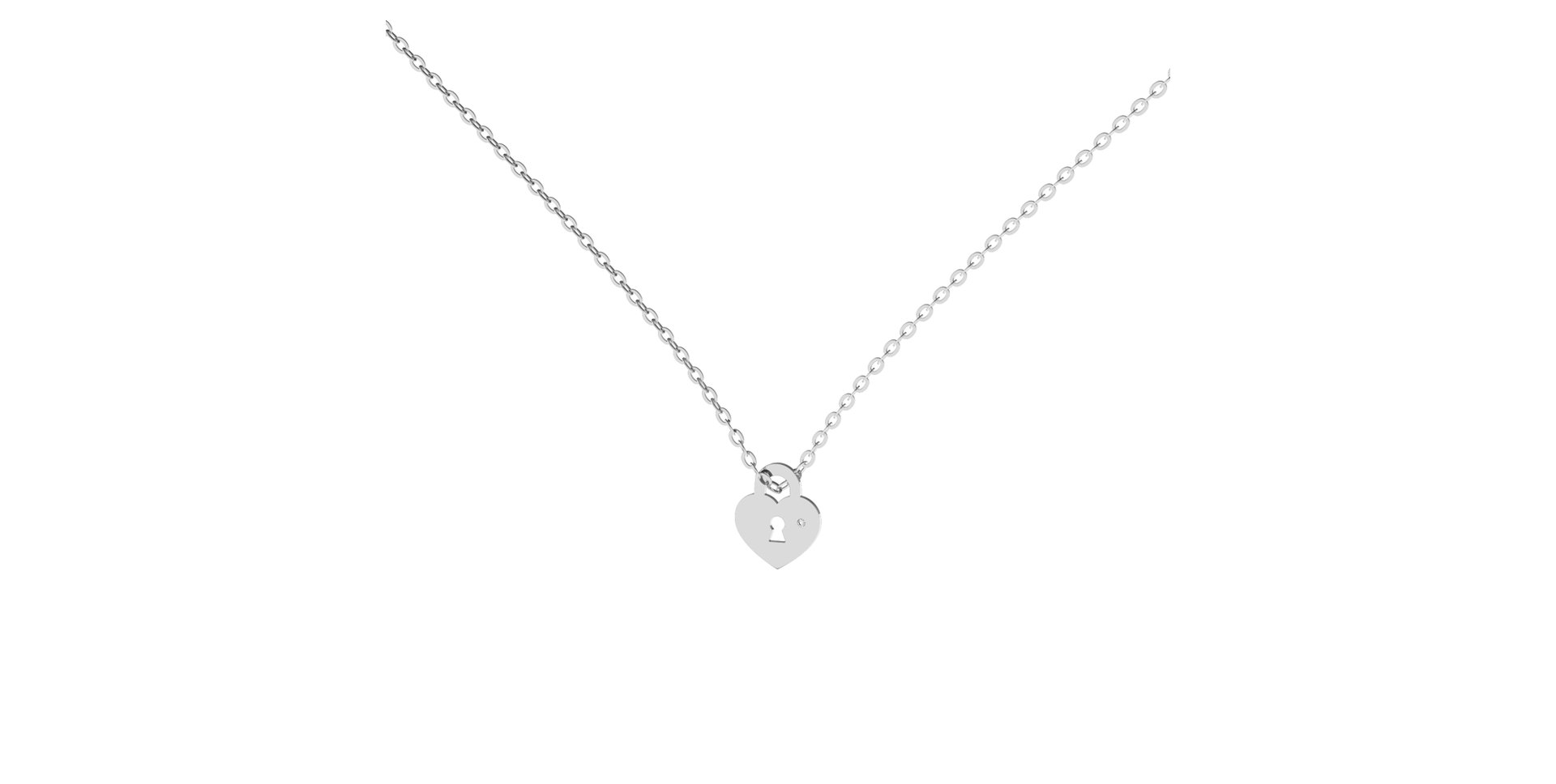 Náhrdelník s diamantom Little Heart Lock