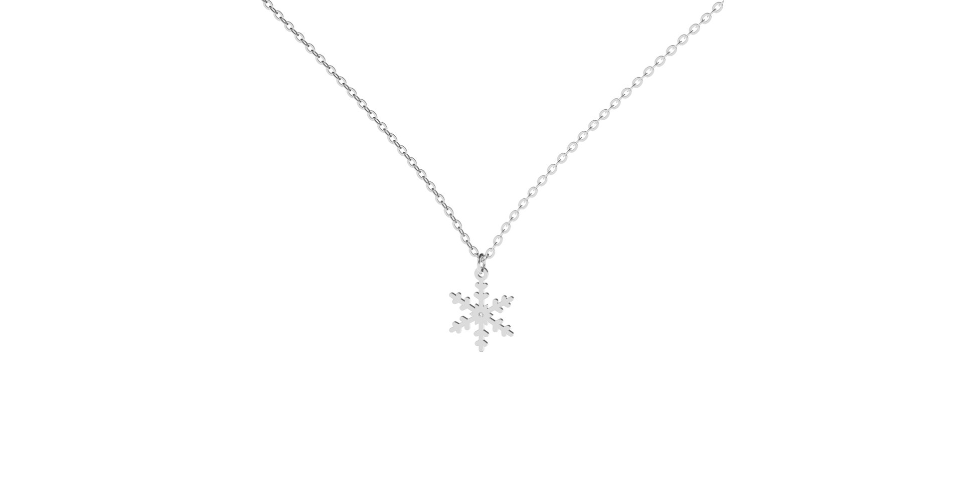Náhrdelník s diamantom Little Snowflake