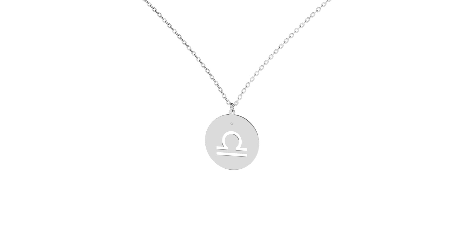 Náhrdelník s diamantom Libra