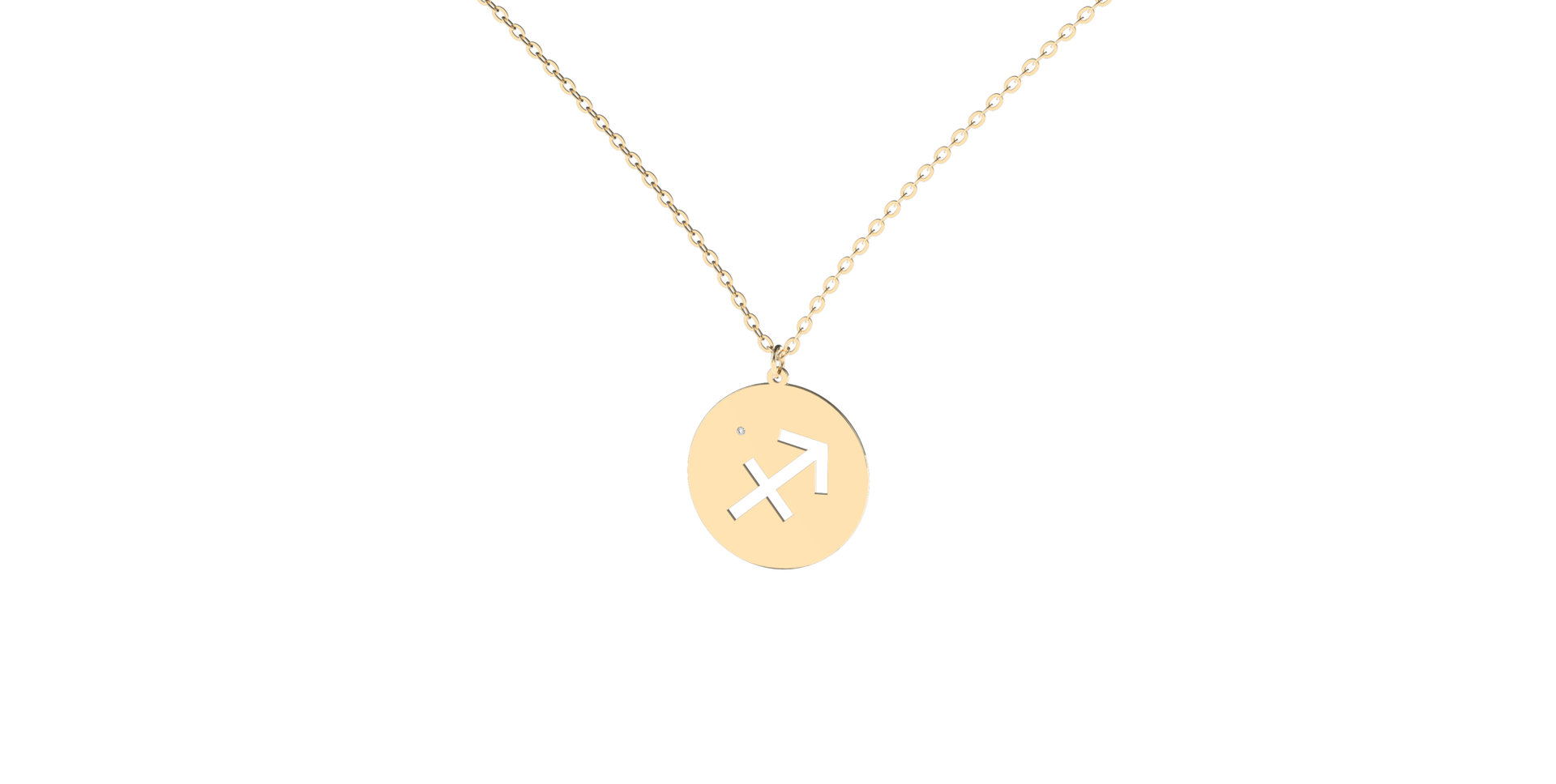Náhrdelník s diamantom Sagittarius