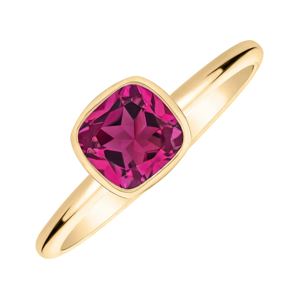 Prsteň s topásom pink Bonbon