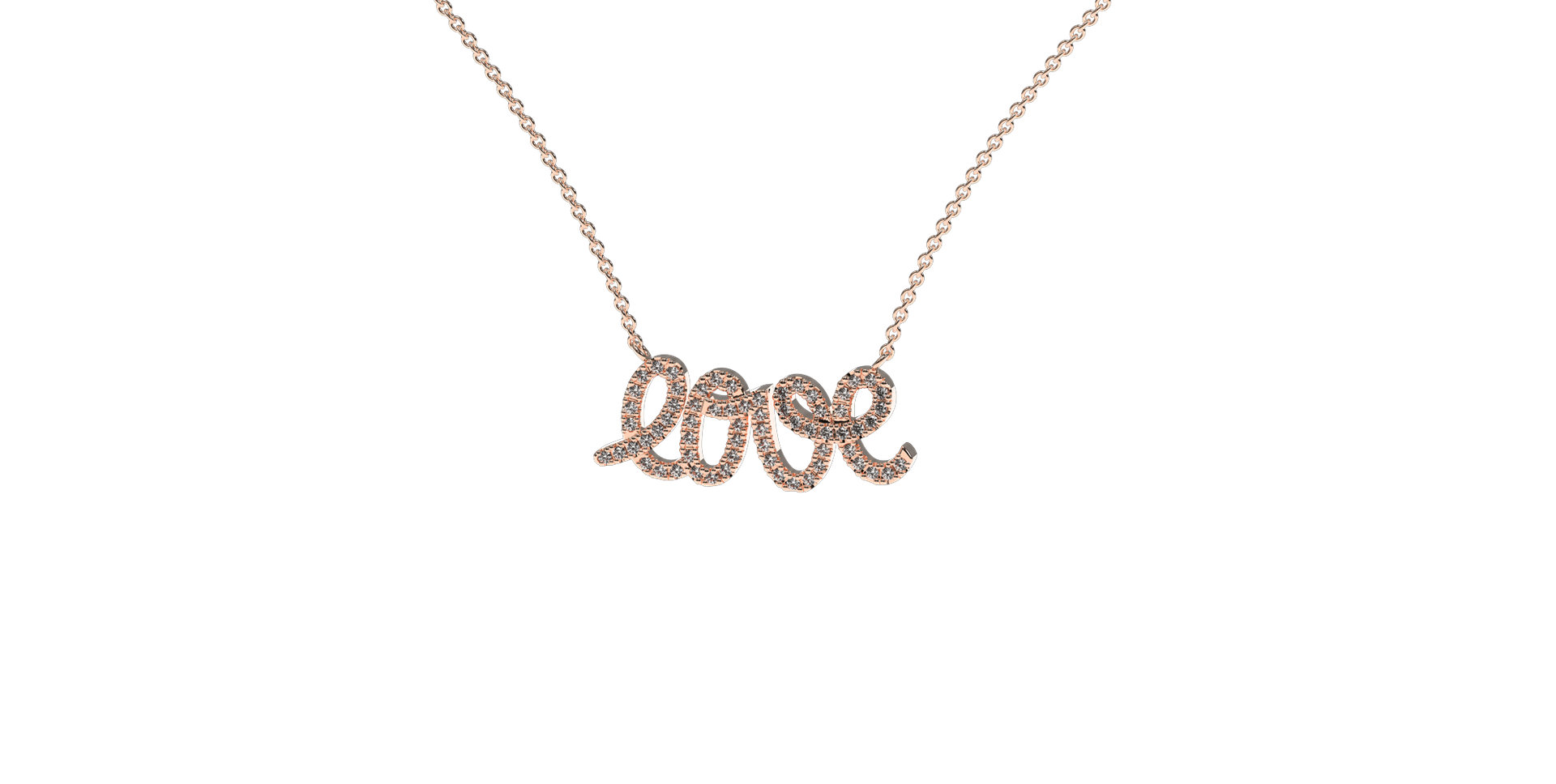 Náhrdelník s diamantmi Glittering Love
