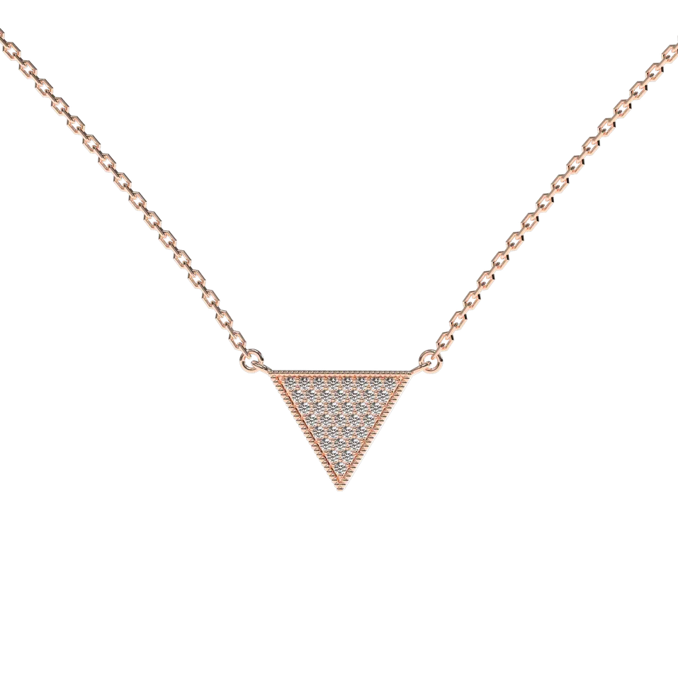 Náhrdelník s diamantmi Sparkling Triangle