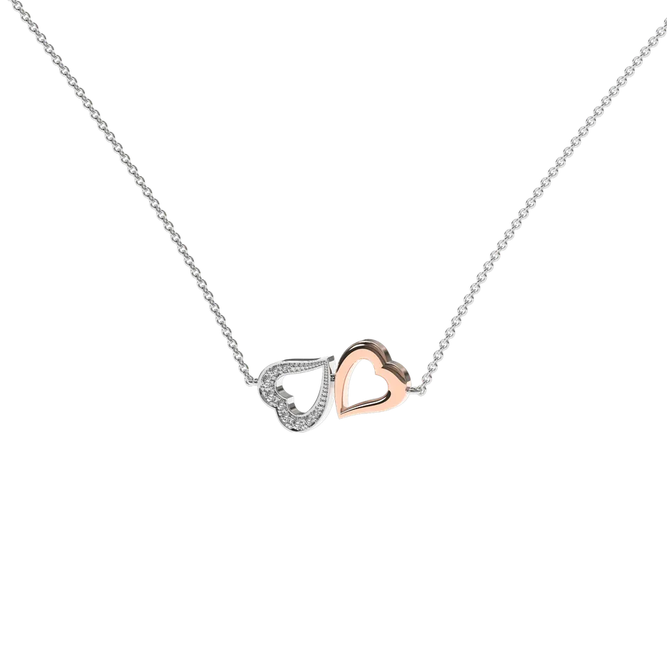Náhrdelník s diamantmi Lovely Heart