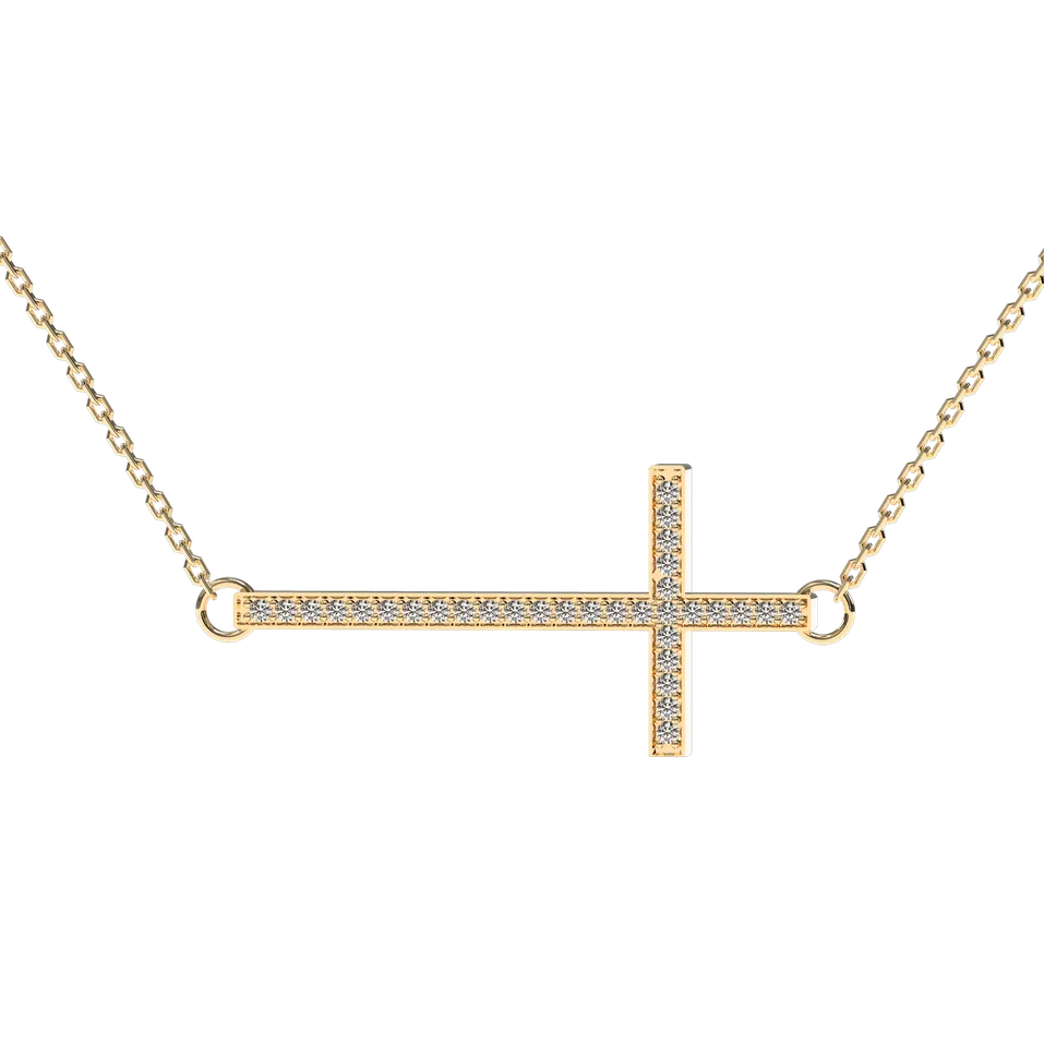 Náhrdelník s diamantmi Cross