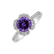 Prsteň s diamantmi a ametystom Flower Parade2