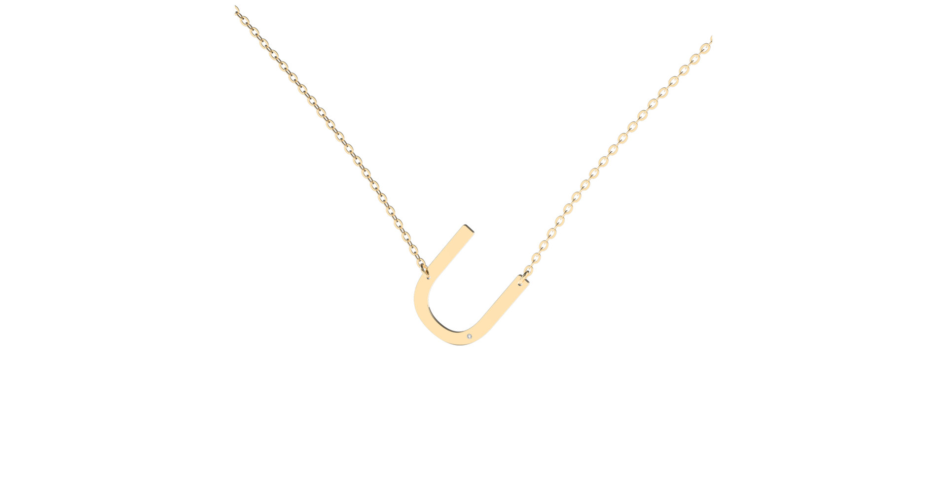 Náhrdelník s diamantom Big Line U