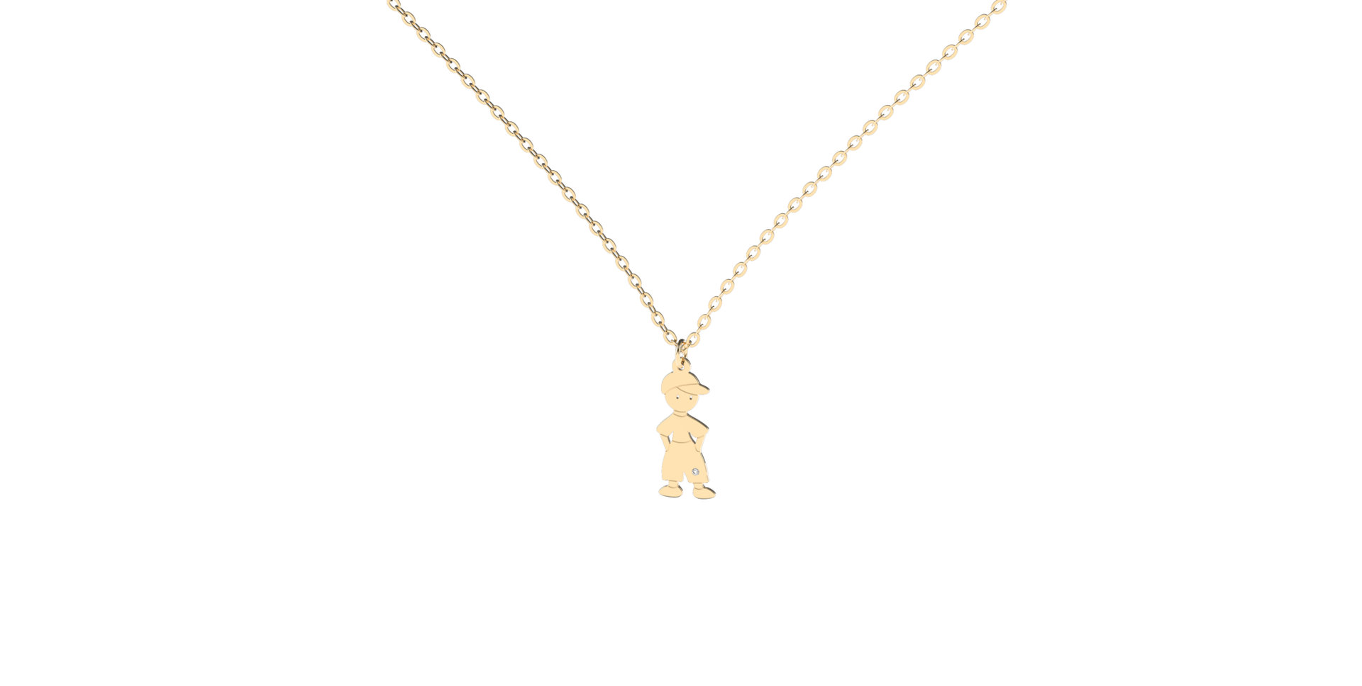 Náhrdelník s diamantom Boy