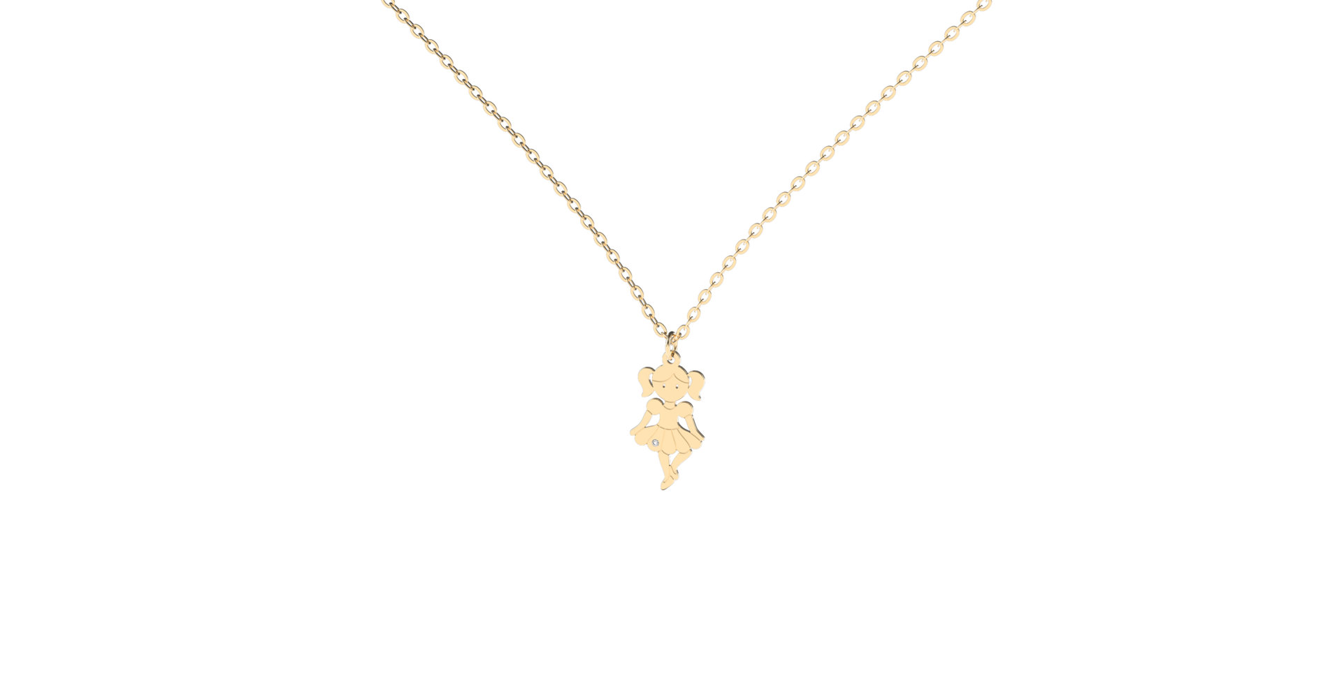 Náhrdelník s diamantom Girl