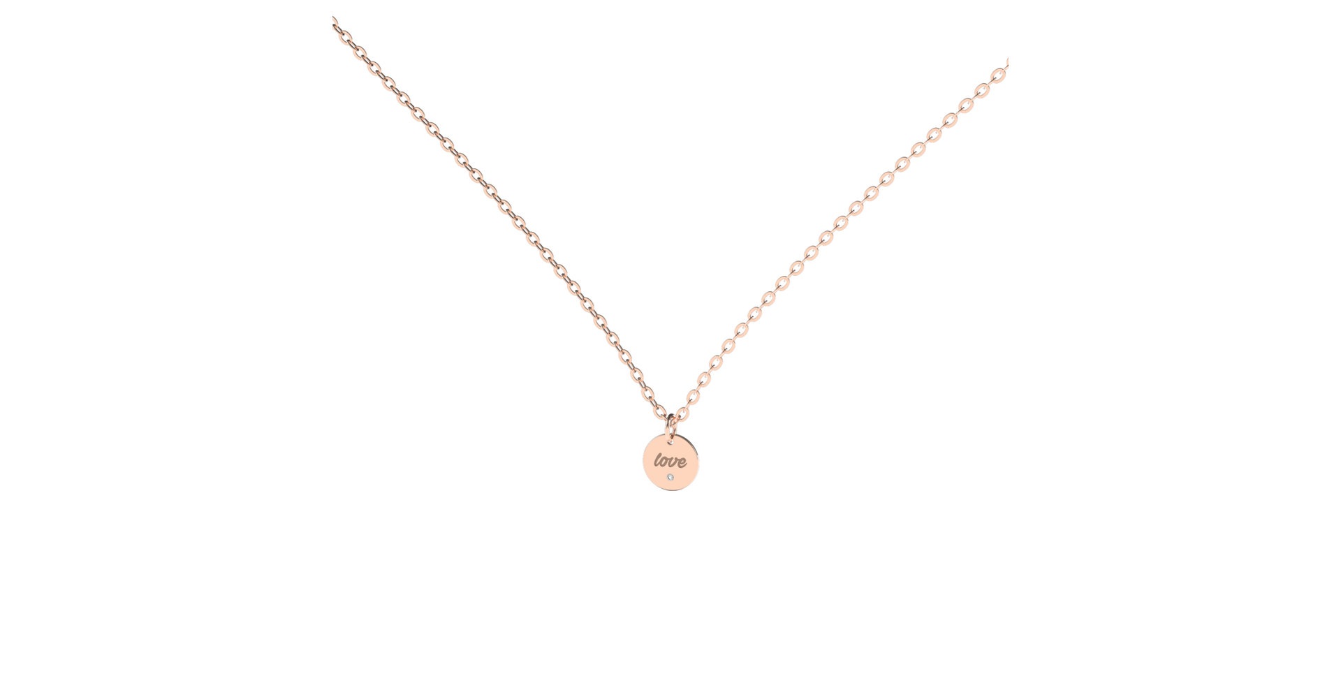 Náhrdelník s diamantom Love Circle