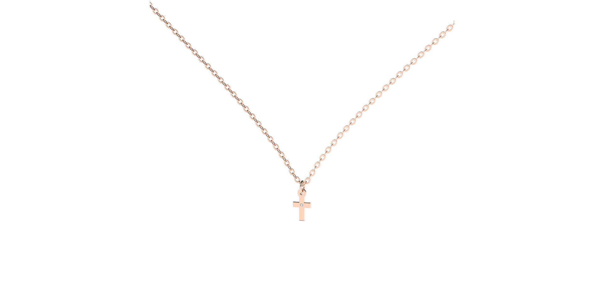 Náhrdelník s diamantom Cross