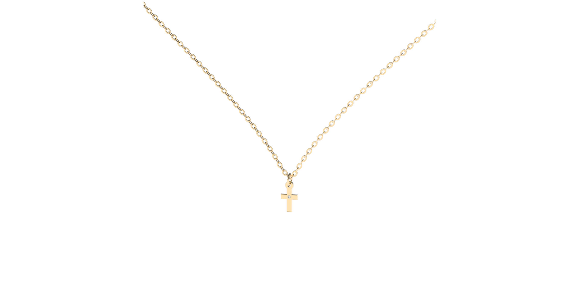 Náhrdelník s diamantom Cross