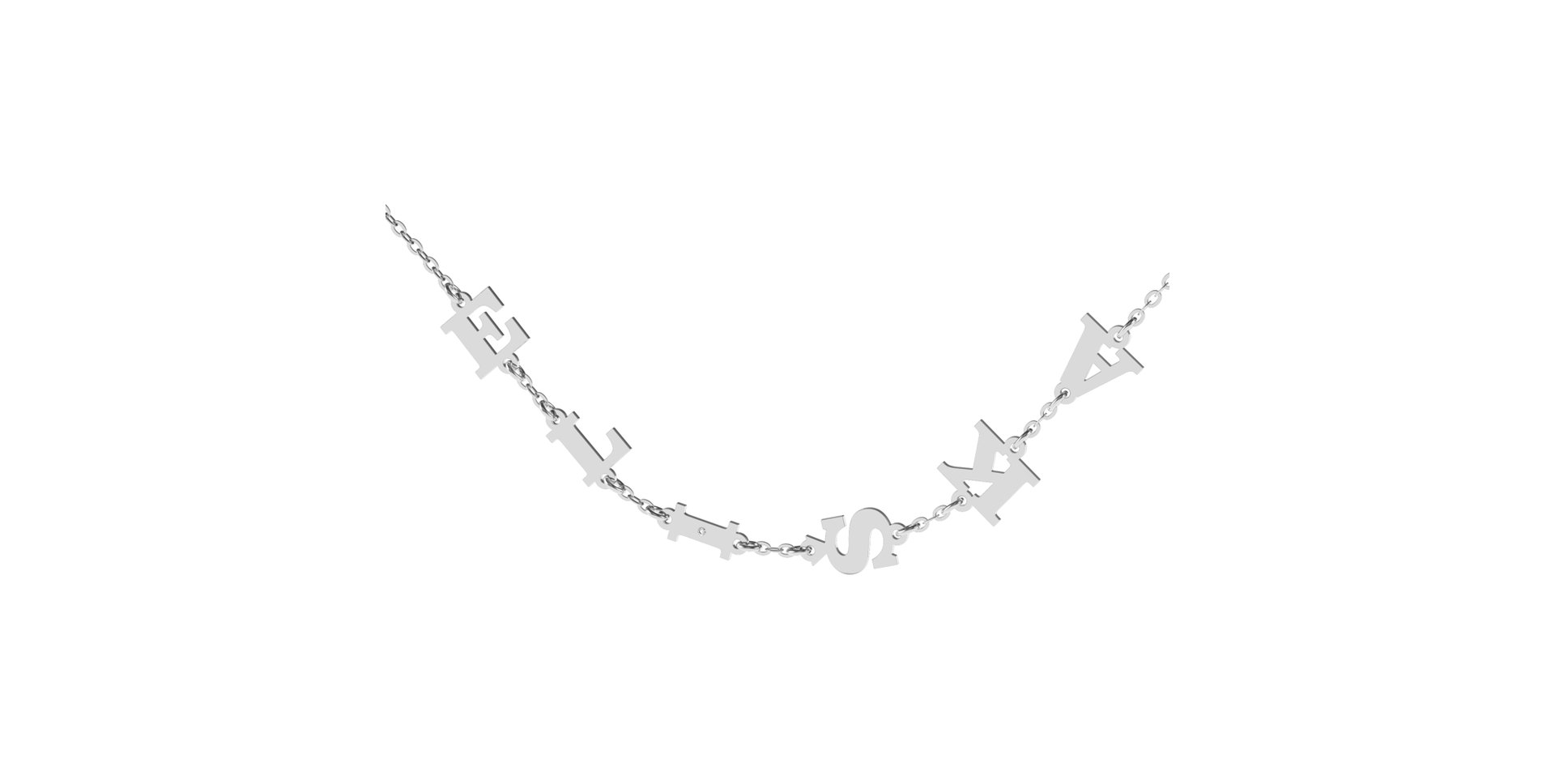 Náhrdelník s diamantom Big Letters