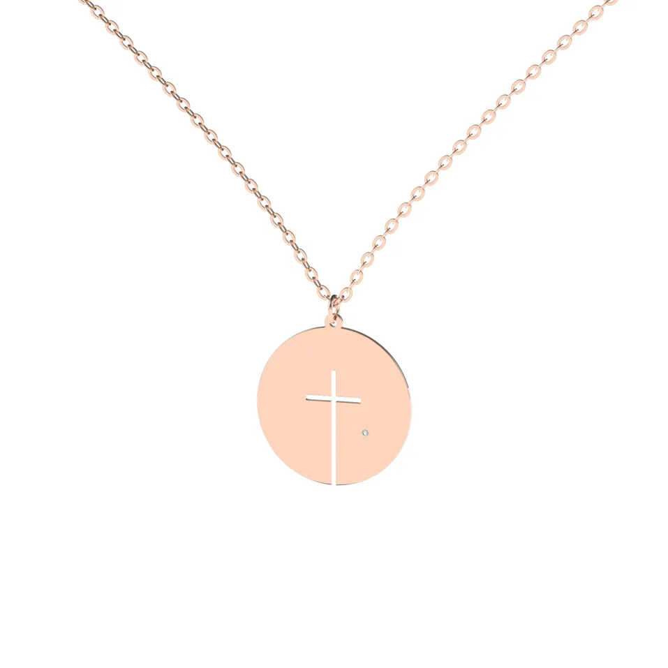 Náhrdelník s diamantom Cross
