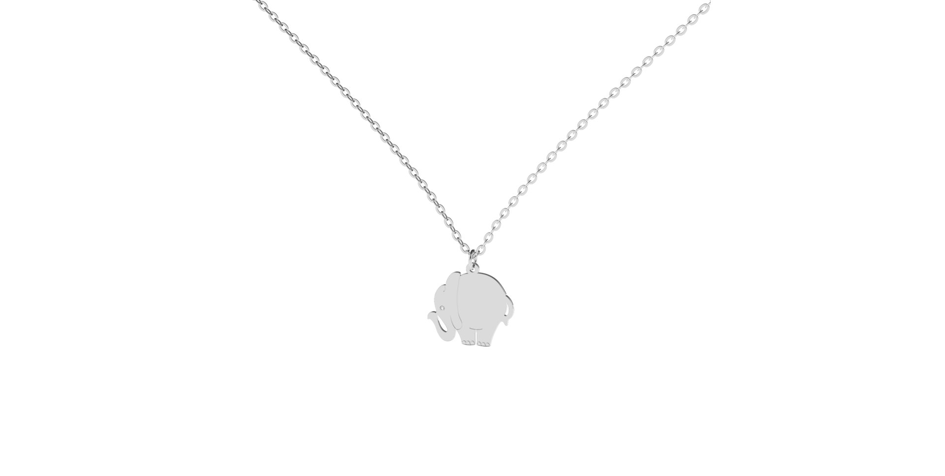 Náhrdelník s diamantom Elephant