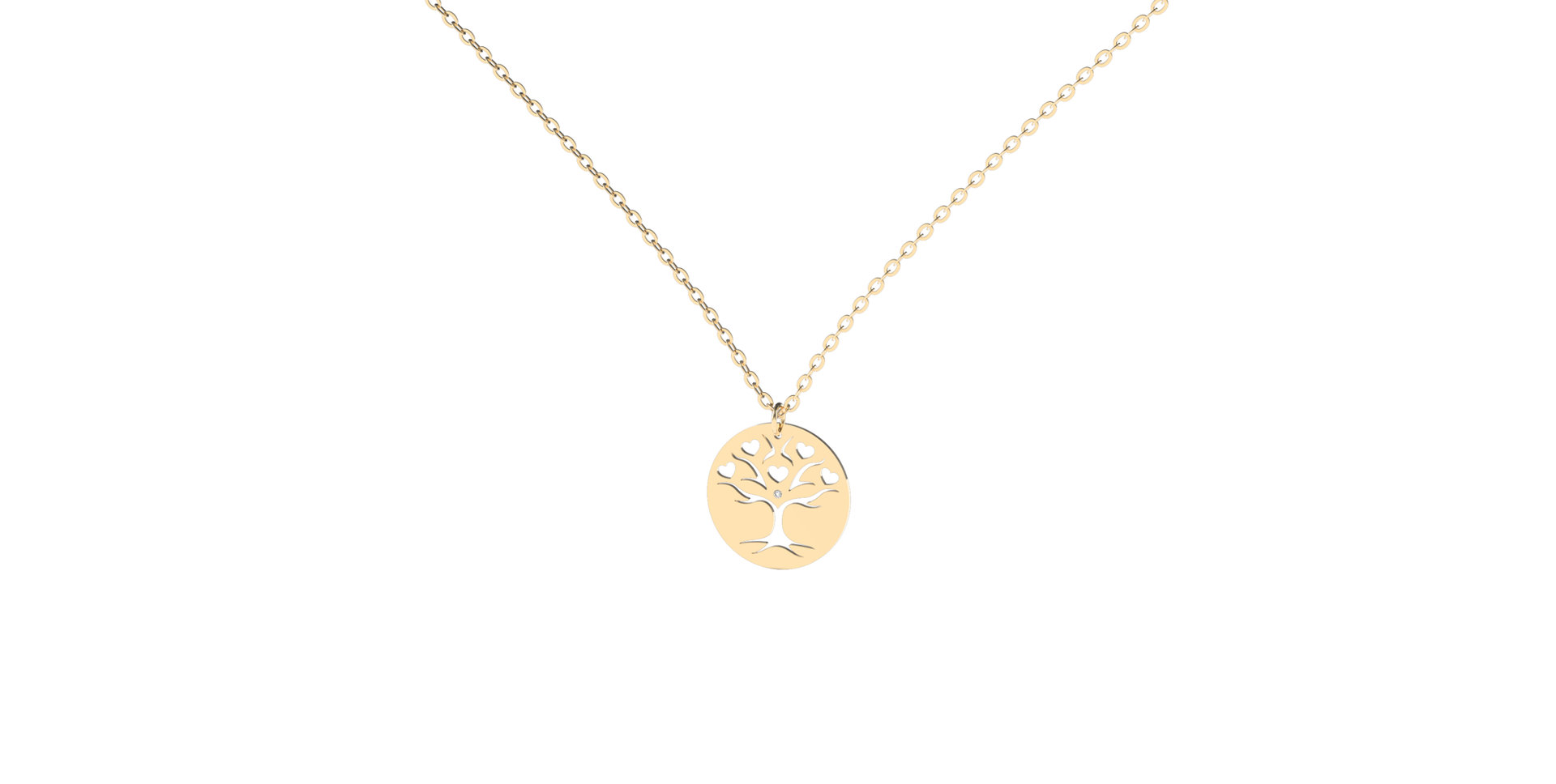 Náhrdelník s diamantom Tree of Life