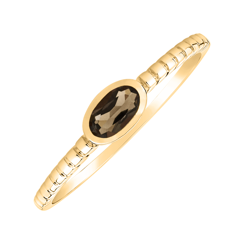 Prsteň so smoky quartzom Bonbon