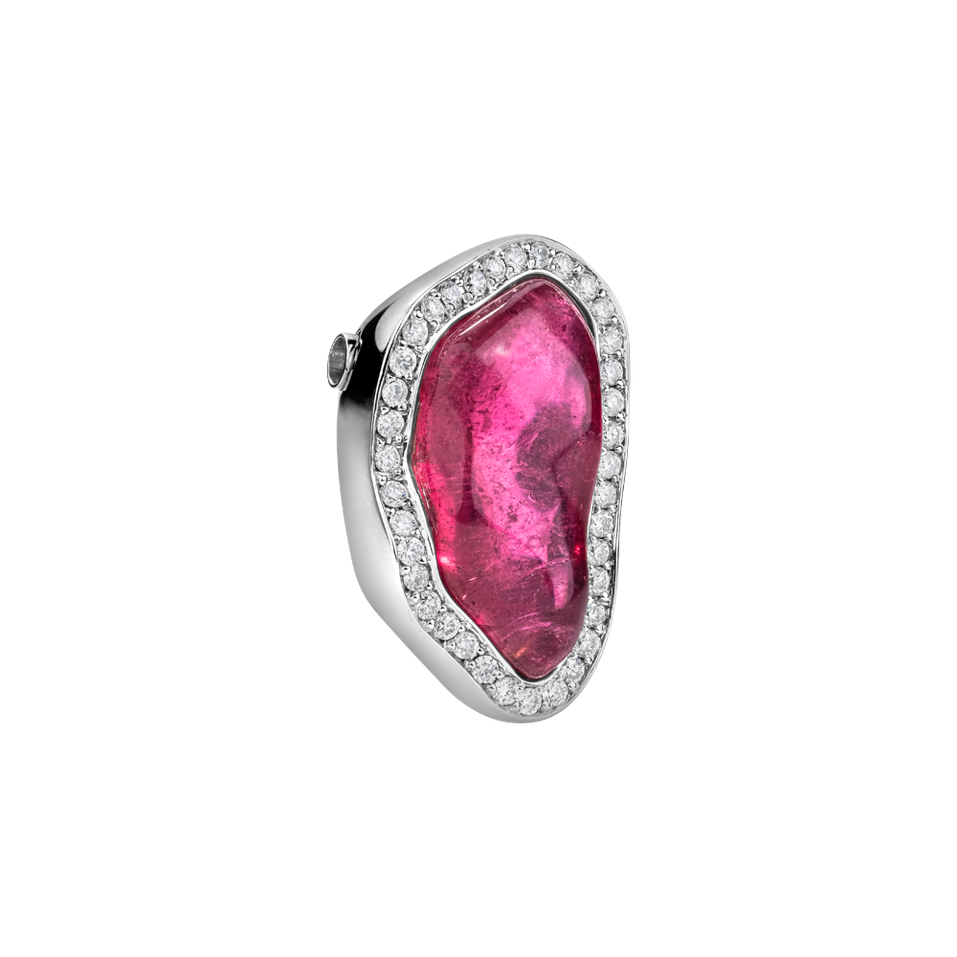 Prívesok s diamantmi a turmalínom Flamma Rosa