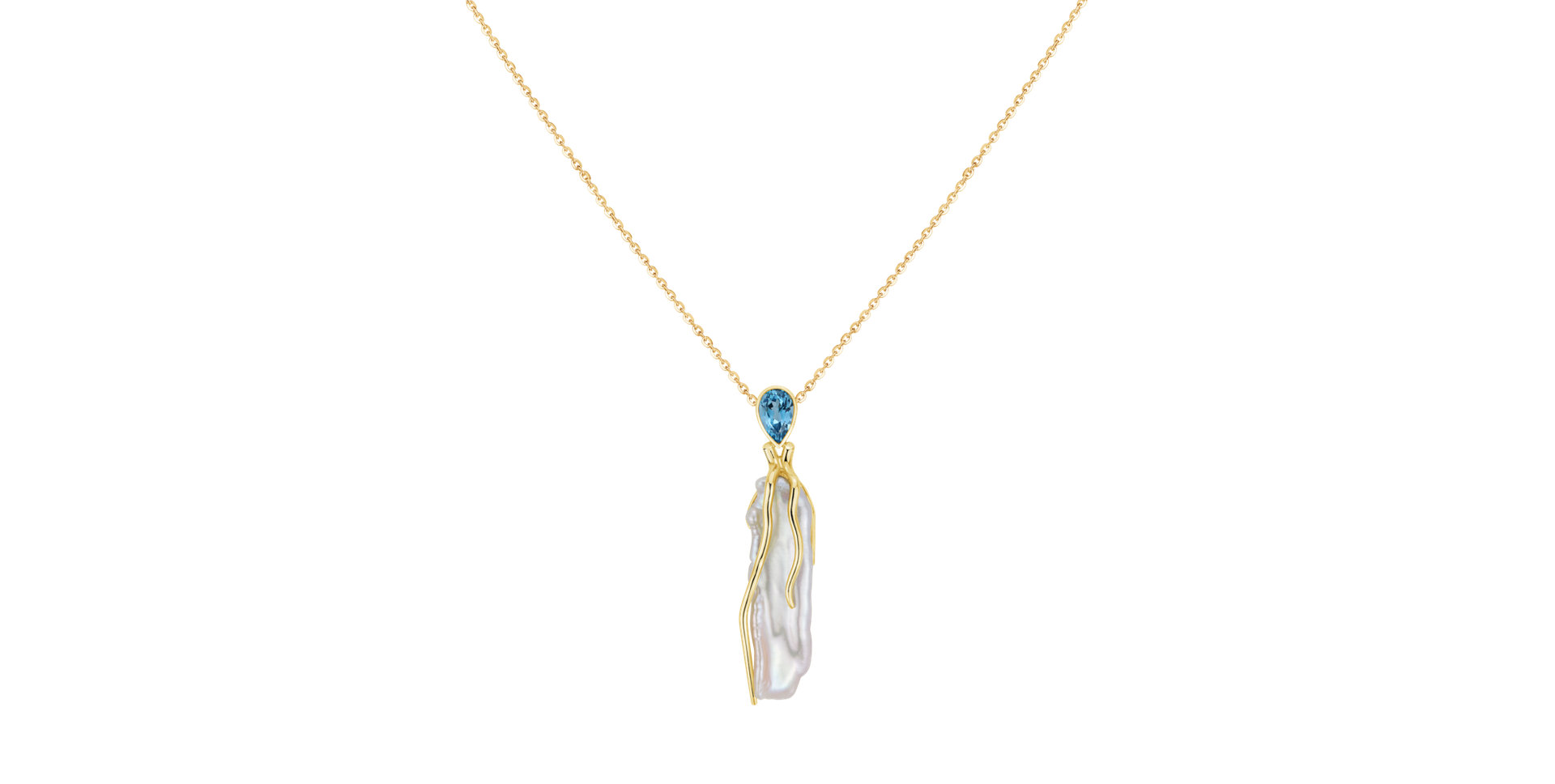 Prívesok s topazom a perlou Numen