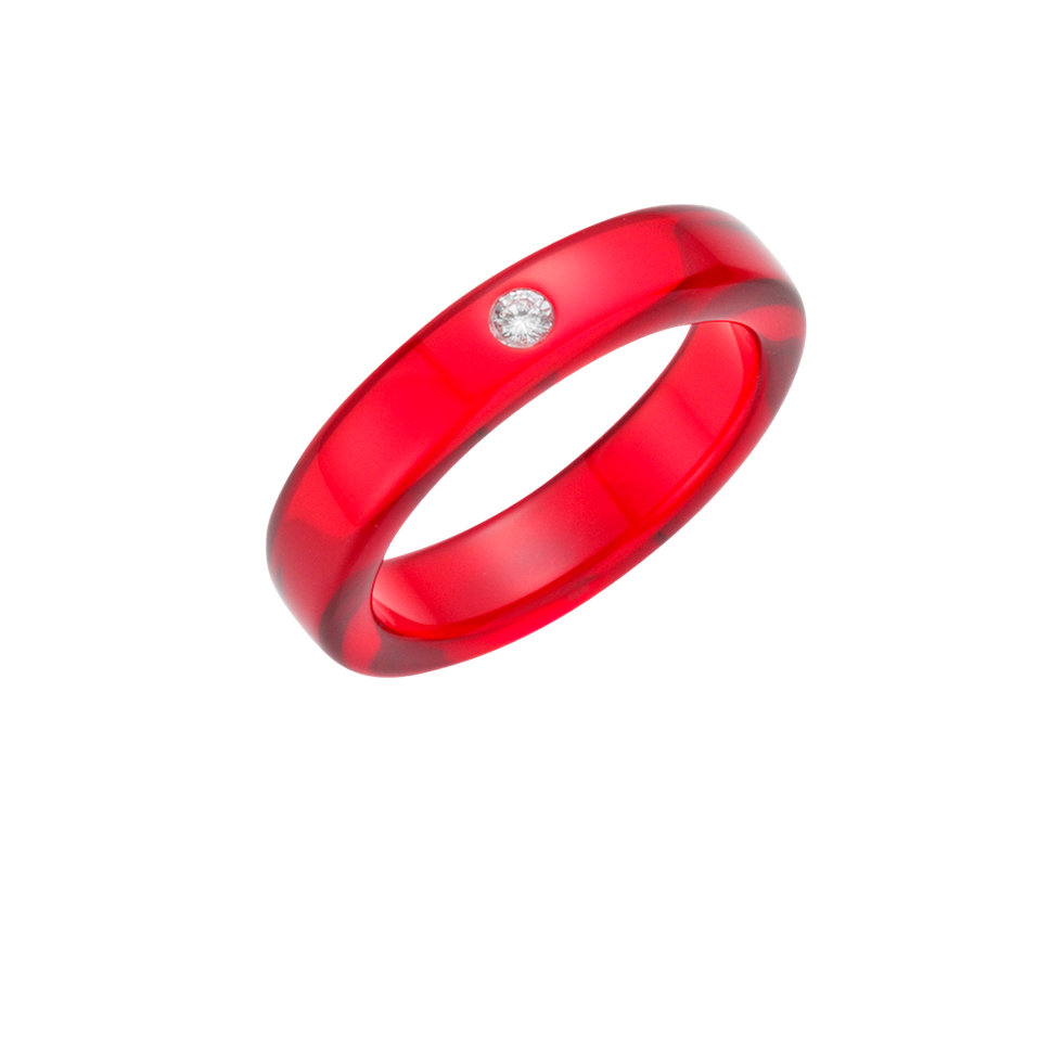 Prsteň s diamantom Rubin