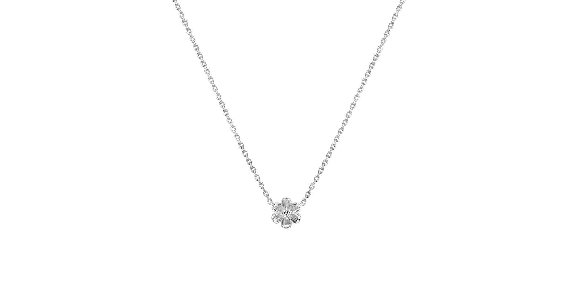 Náhrdelník s diamantom Shiny Blossom