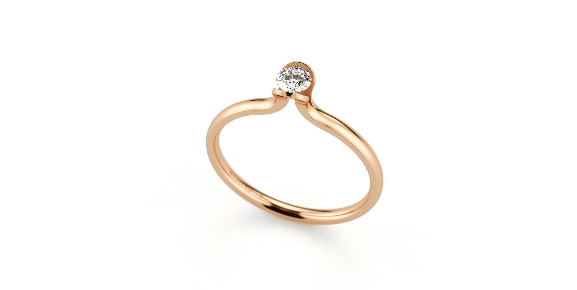 Prsteň s diamantom LOTUS