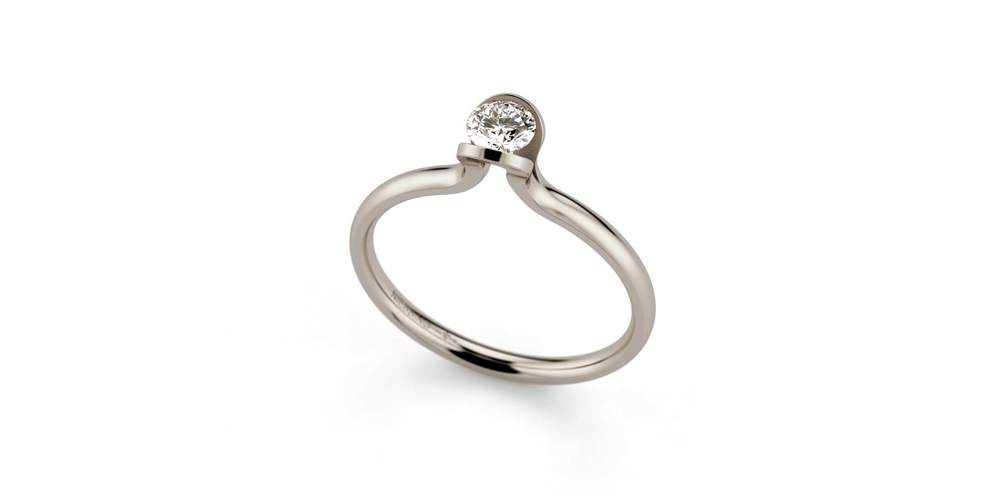 Prsteň s diamantom Lotus