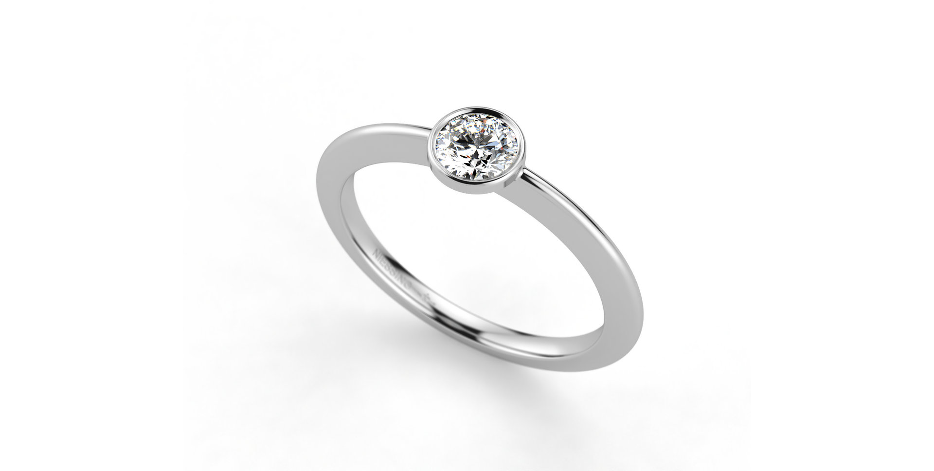 Prsteň platina s diamantom Stella