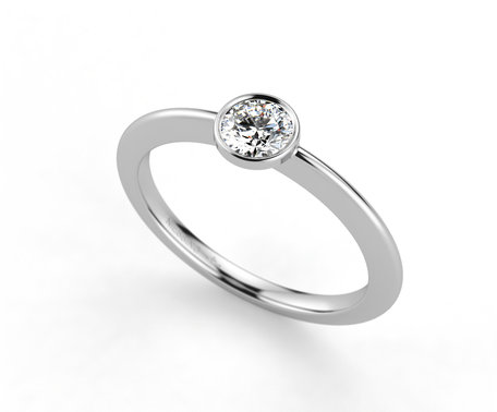 Prsteň platina s diamantom Stella