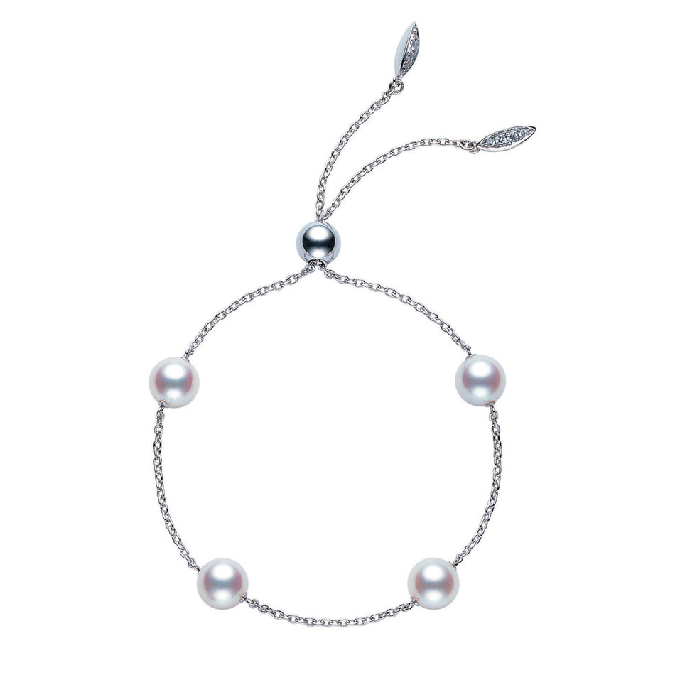 Náramek s diamanty a perlami Pearls In Motion Collection