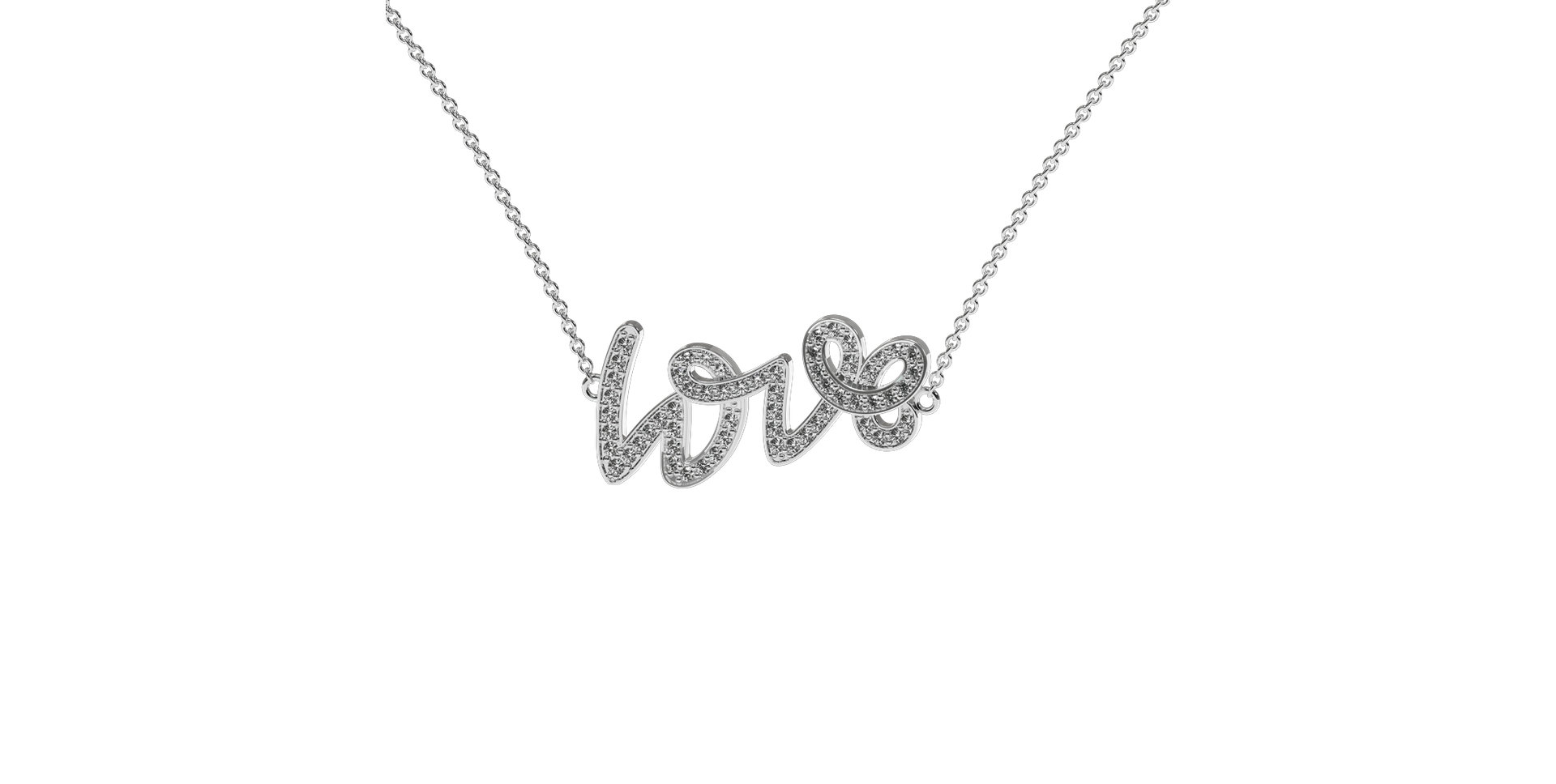 Náhrdelník s diamantmi Diamond Love